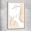 Beige Back raw oak glass front frame - part of our high quality fashion canvas wall art and prints collection