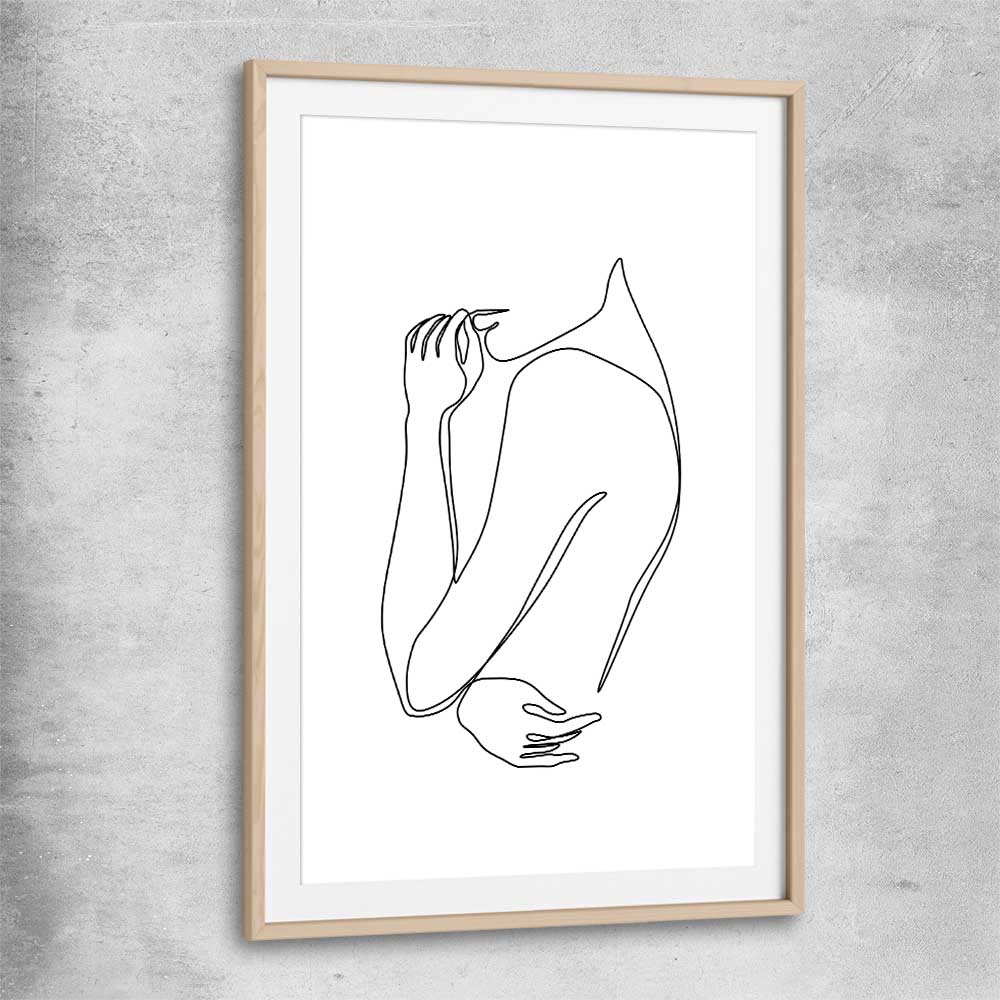 Gentle Hold raw oak glass front frame - part of our high quality fashion canvas wall art and prints collection