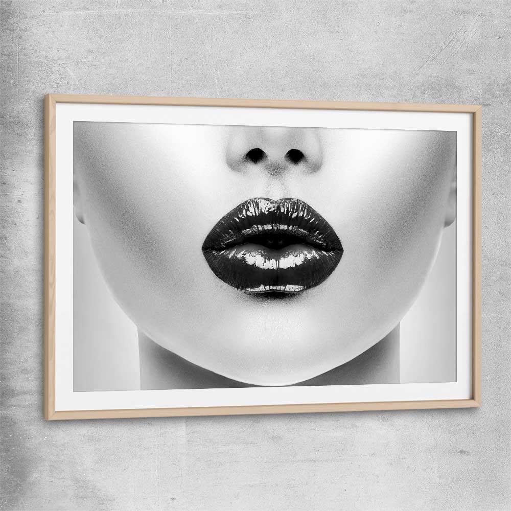 Silent Lust raw oak glass front frame - part of our high quality fashion canvas wall art and prints collection