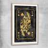 Queen of Spades raw oak glass front frame - part of our high quality fashion canvas wall art and prints collection