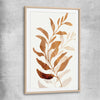 Floral print of Floral Texture Four with raw oak glass front frame