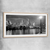 Melbourne Skyline raw oak glass front frame is a high quality print in our city skyline, travel prints and maps collection