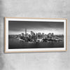New York View raw oak glass front frame is a high quality print in our city skyline, travel prints and maps collection