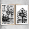 Paris Bicycle Pair raw oak glass front frame is a high quality print in our city skyline, travel prints and maps collection