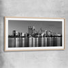 Perth Skyline raw oak glass front frame is a high quality print in our city skyline, travel prints and maps collection