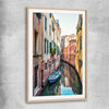 Venice Streets raw oak glass front frame is a high quality print in our city skyline, travel prints and maps collection