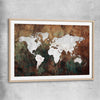 World Grunge raw oak glass front frame is a high quality print in our city skyline, travel prints and maps collection