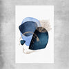Blue Ivory Two rolled print - part of our high quality canvas abstract wall art collection
