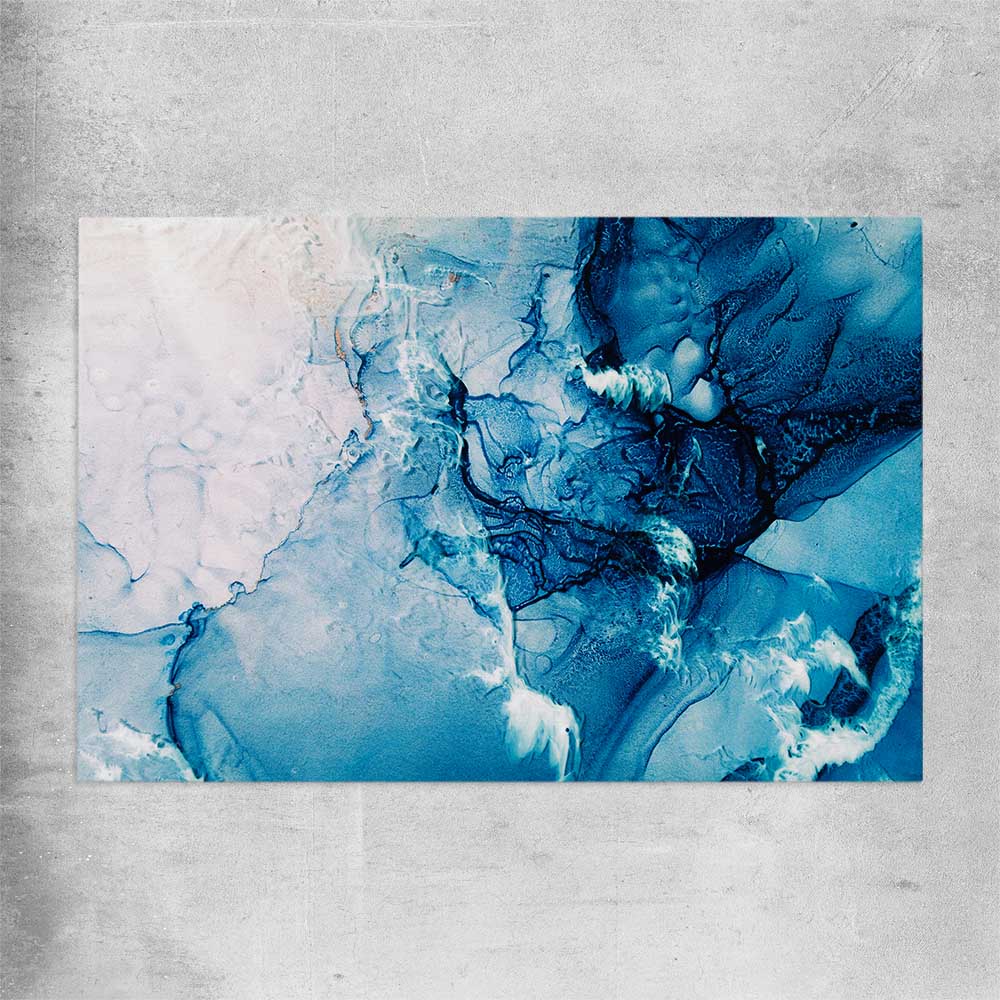 Blue Ripples rolled print - part of our high quality canvas abstract wall art collection