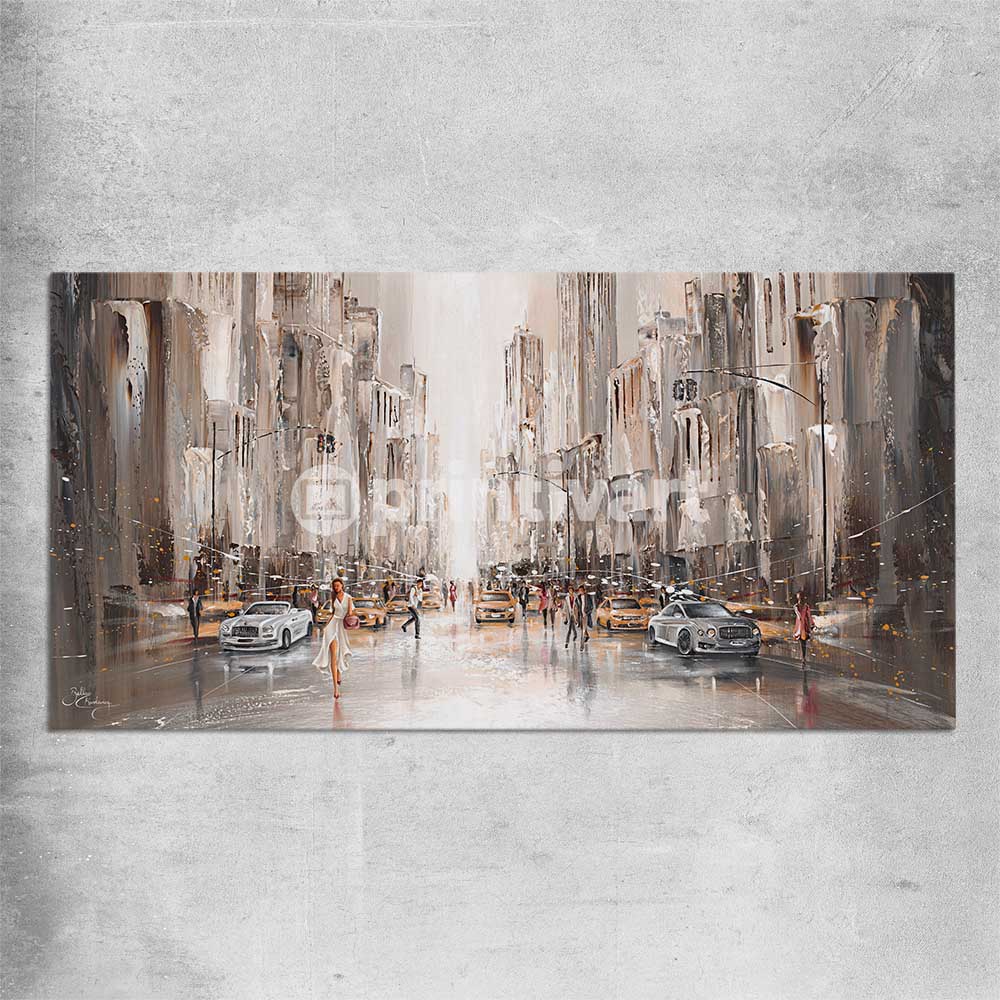 City Life, New York rolled print - part of our high quality canvas abstract wall art collection