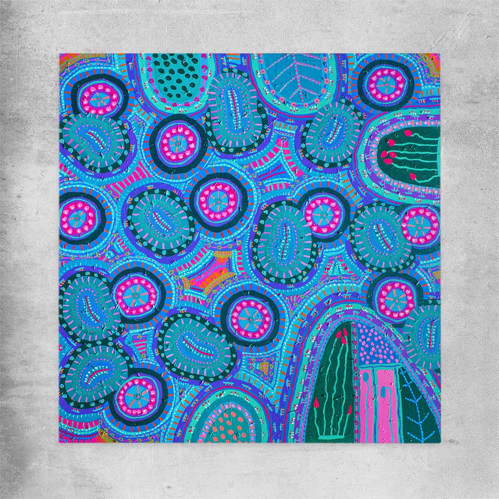 Colours are Encryptic rolled print - part of our high quality canvas abstract wall art collection