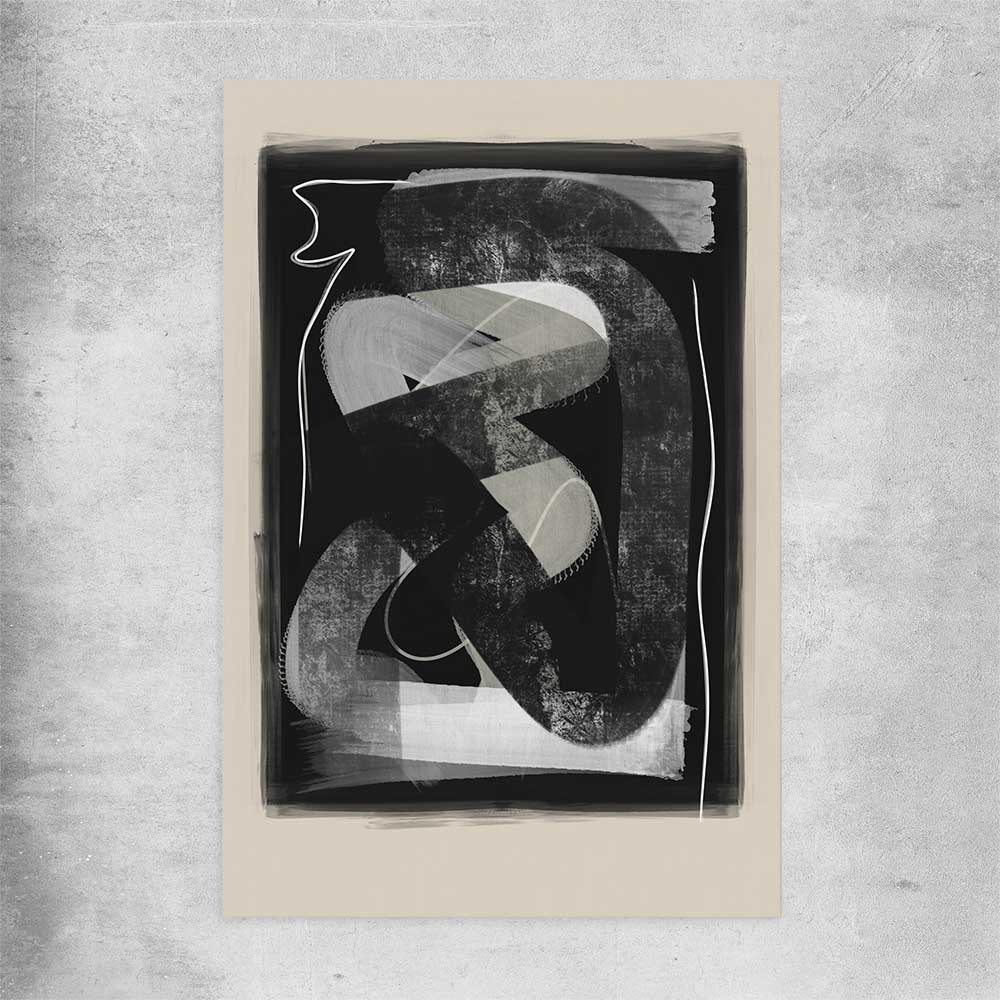 Dark Flow rolled print - part of our high quality canvas abstract wall art collection
