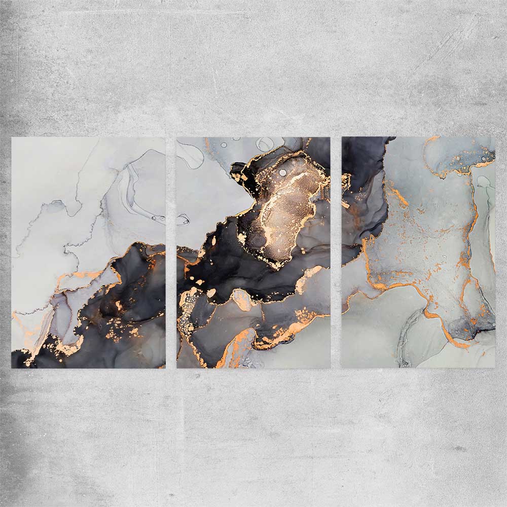 Darkened Gold Set rolled print - part of our high quality canvas abstract wall art collection
