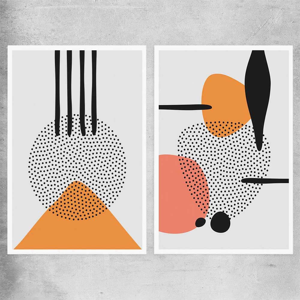 Formations Pair rolled print - part of our high quality canvas abstract wall art collection