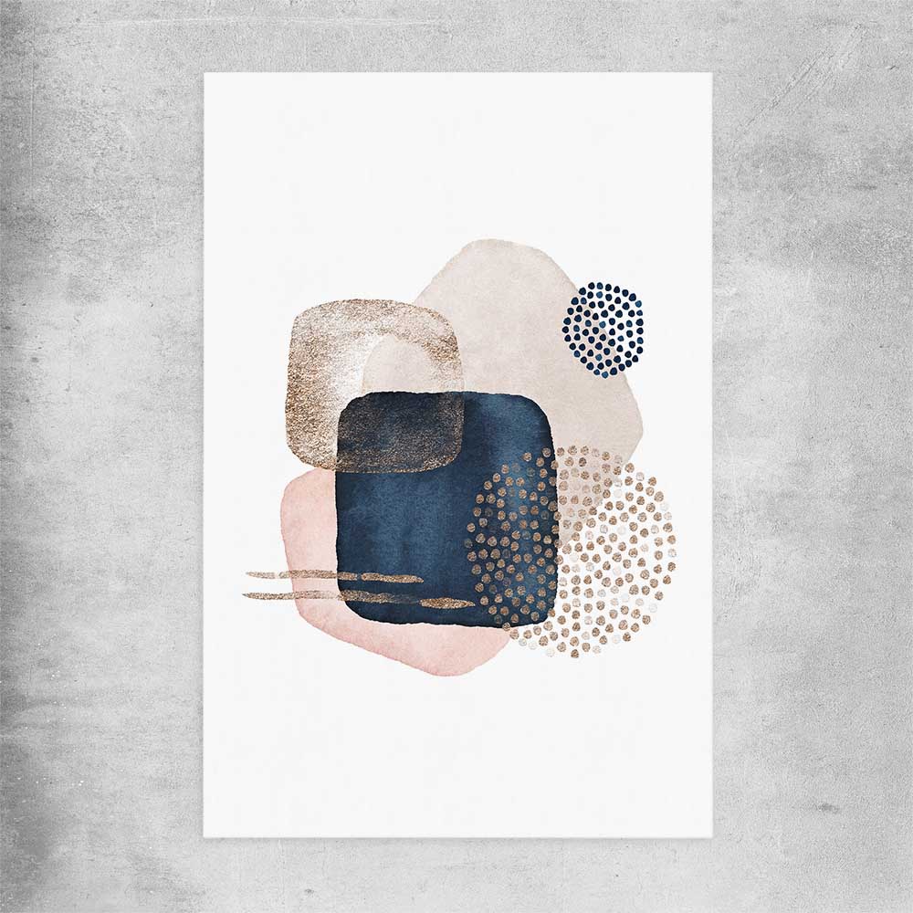 Geometric Dots rolled print - part of our high quality canvas abstract wall art collection