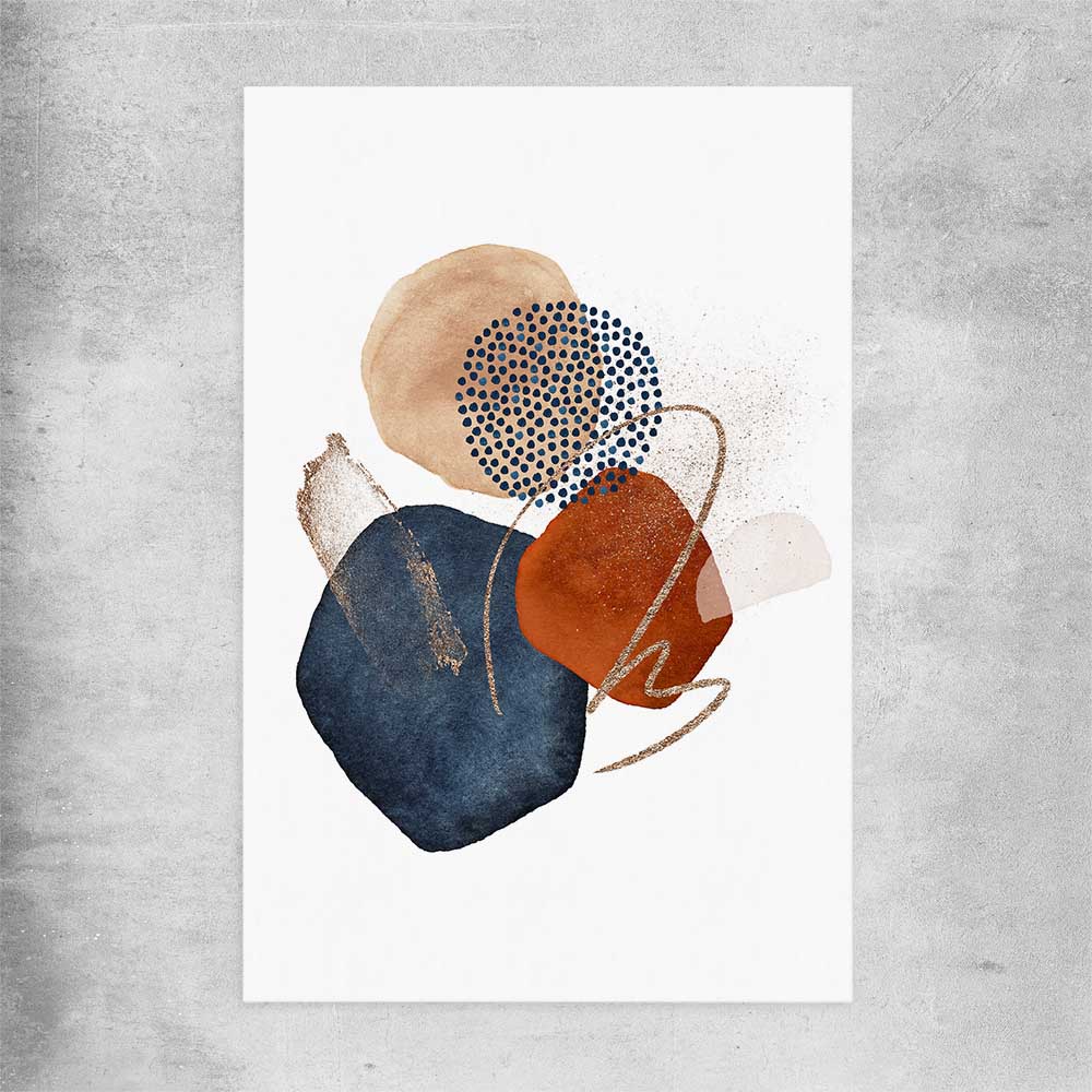 Golden Lines rolled print - part of our high quality canvas abstract wall art collection