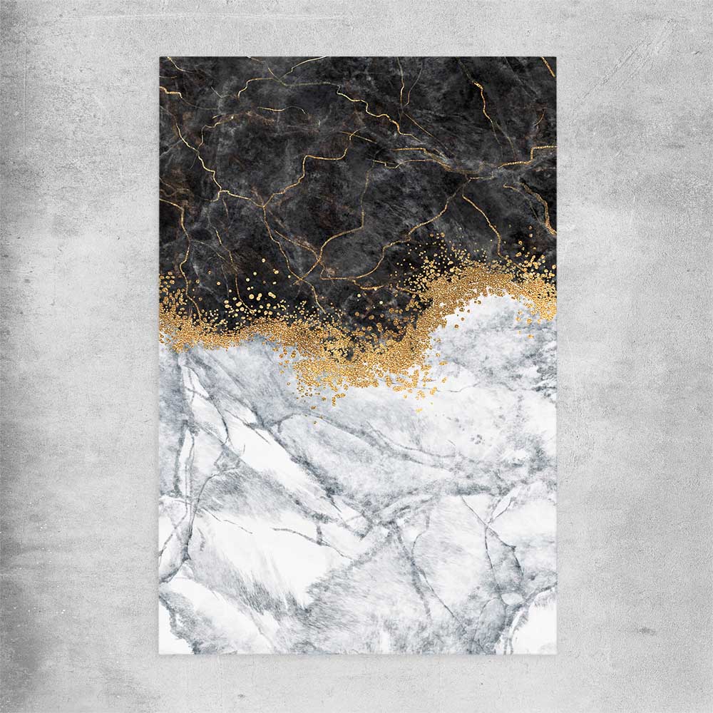Golden Marble One rolled print - part of our high quality canvas abstract wall art collection