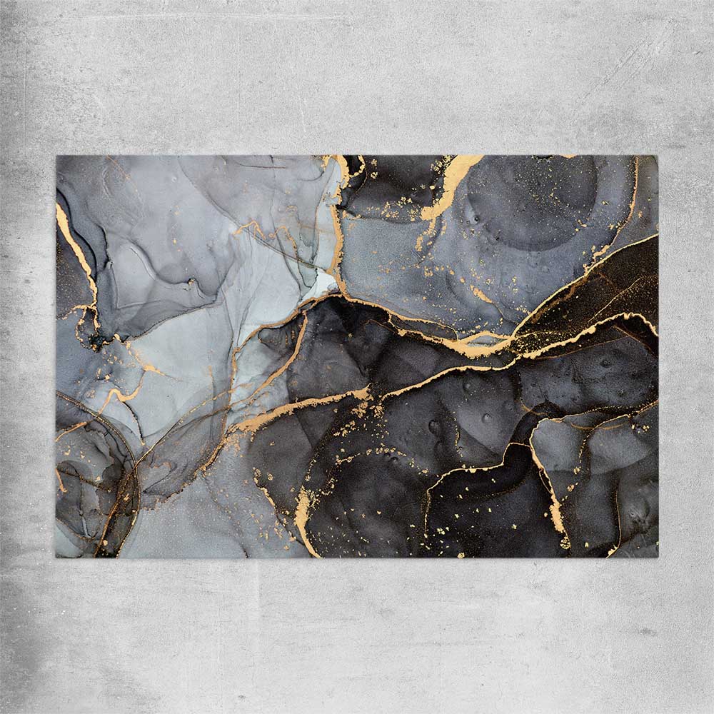 Grey Fissure rolled print - part of our high quality canvas abstract wall art collection