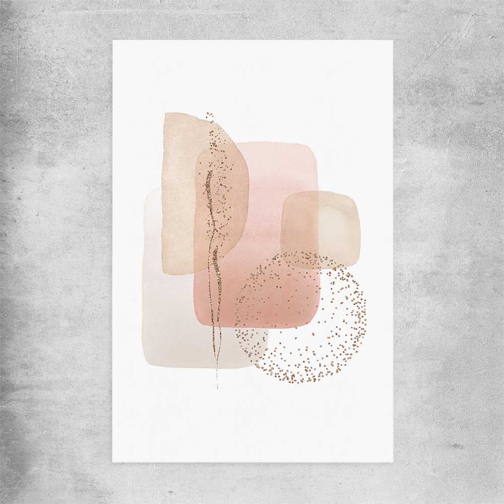 Light Geometric rolled print - part of our high quality canvas abstract wall art collection