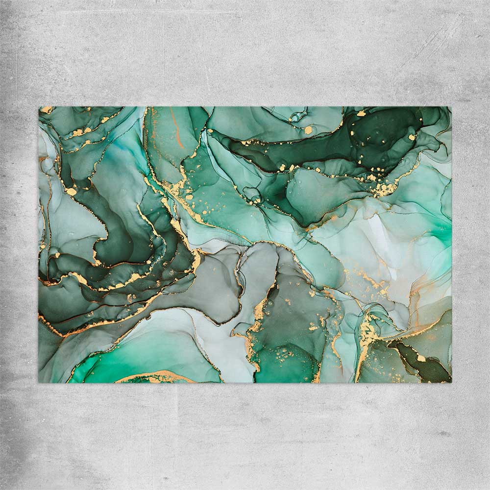 Luxury Turquoise rolled print - part of our high quality canvas abstract wall art collection