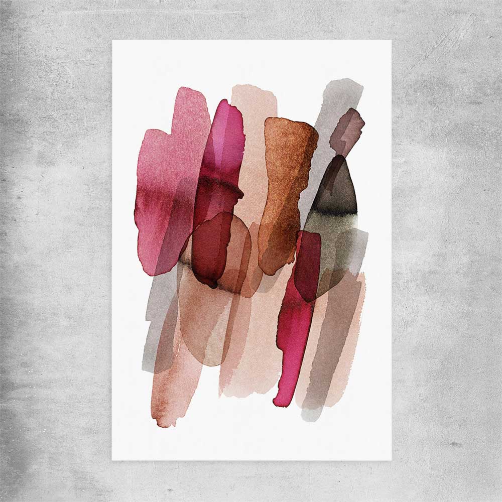 Maroon Tones One rolled print - part of our high quality canvas abstract wall art collection