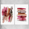 Maroon Tones Pair rolled print - part of our high quality canvas abstract wall art collection