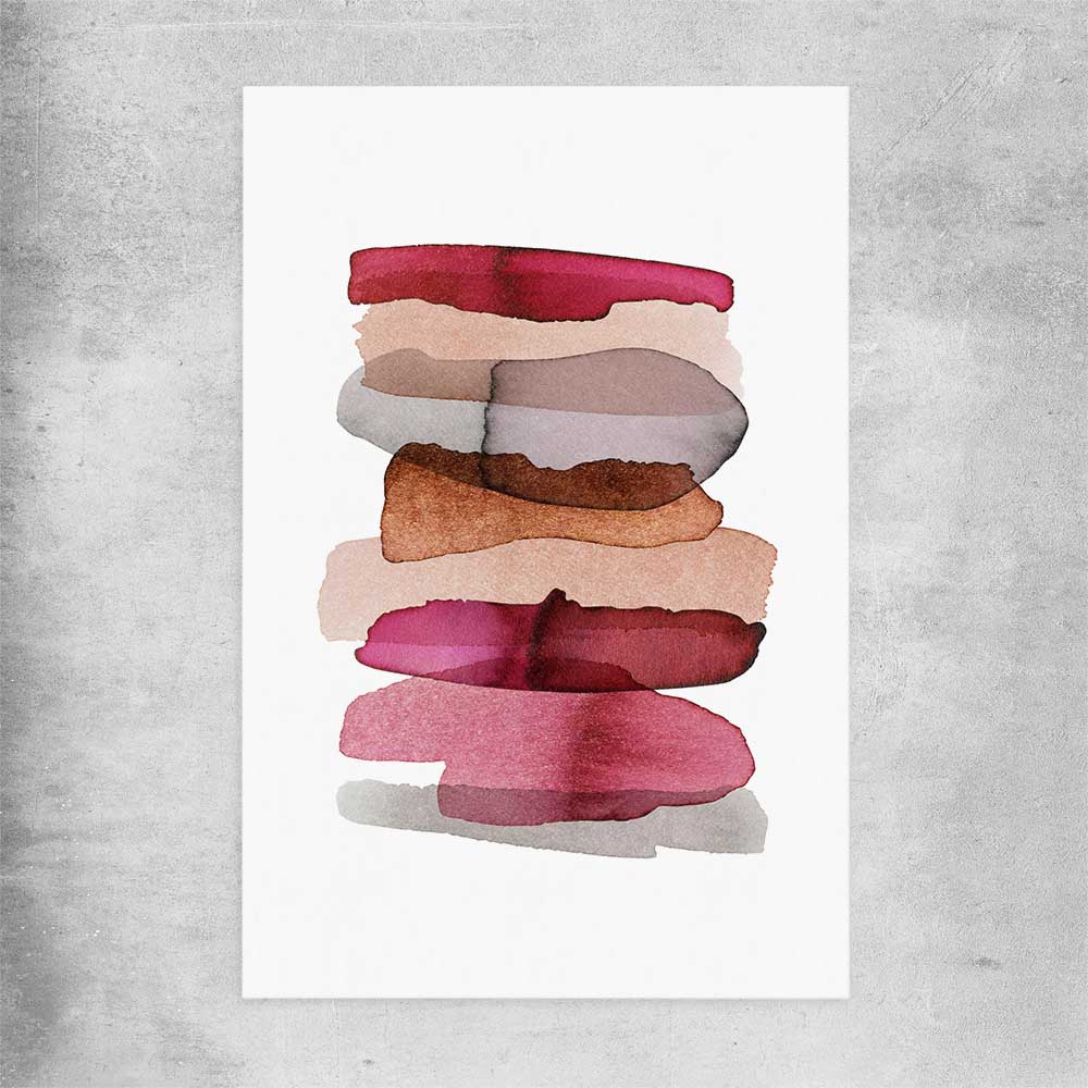 Maroon Tones Two rolled print - part of our high quality canvas abstract wall art collection