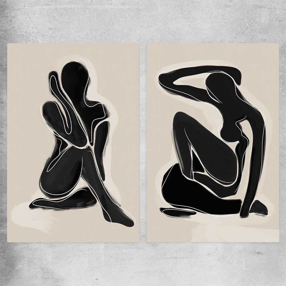 Matisse Shadow Pair rolled print - part of our high quality canvas abstract wall art collection