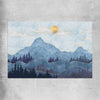 Mountain Silhouette rolled print - part of our high quality canvas abstract wall art collection
