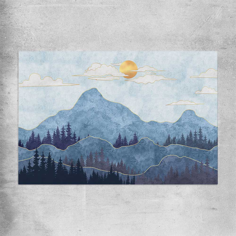 Mountain Silhouette rolled print - part of our high quality canvas abstract wall art collection