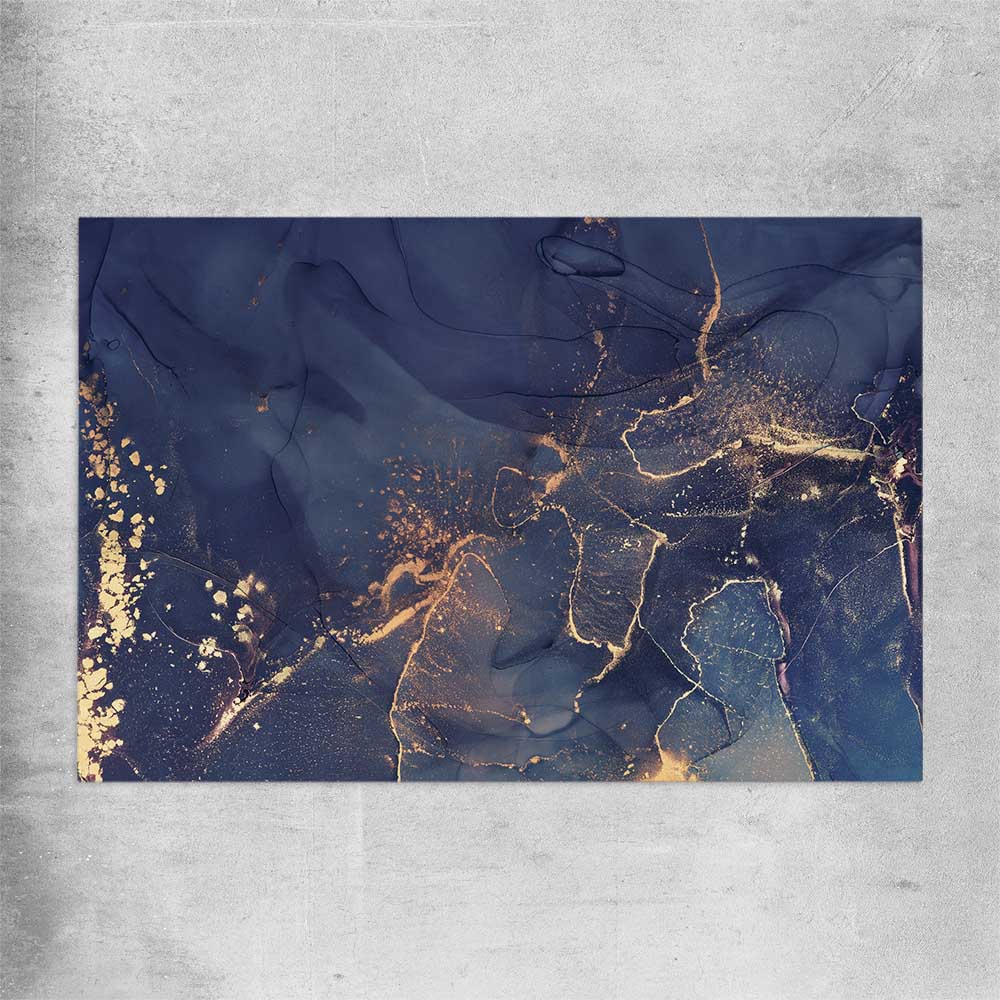 Navy Flow rolled print - part of our high quality canvas abstract wall art collection