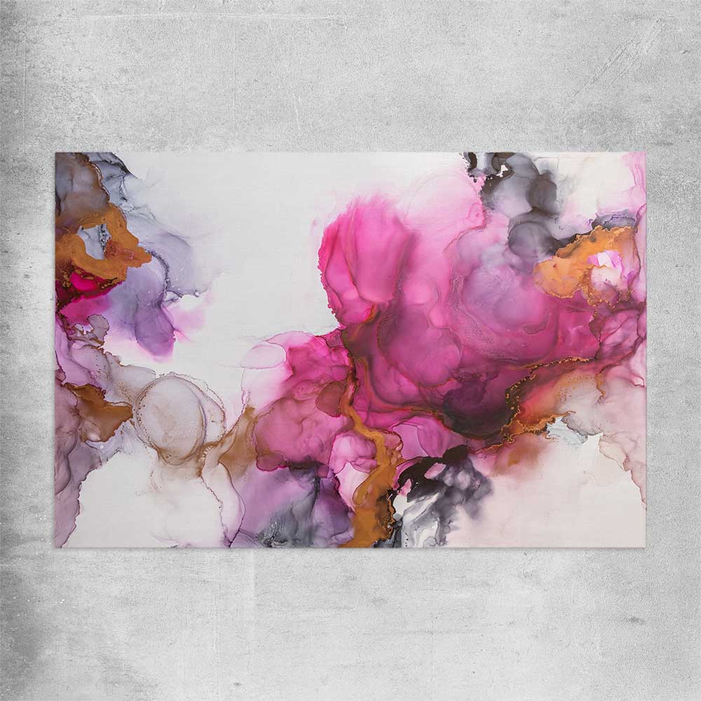 Pink Clouds rolled print - part of our high quality canvas abstract wall art collection