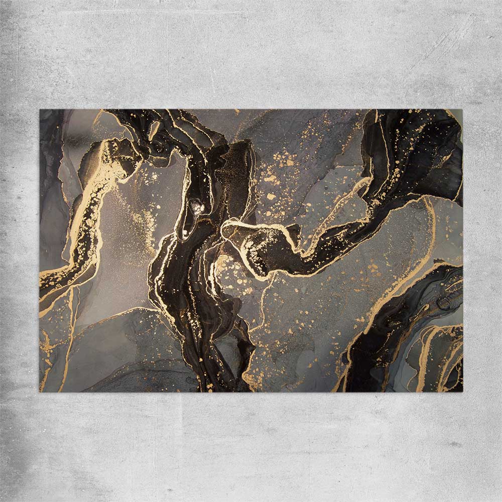 Golden Drift rolled print - part of our high quality canvas abstract wall art collection