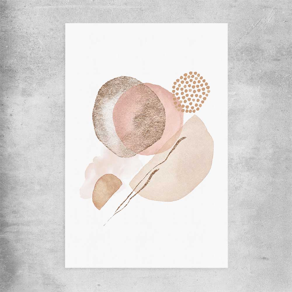 Terracotta Divide rolled print - part of our high quality canvas abstract wall art collection