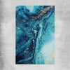 Turquoise Current rolled print - part of our high quality canvas abstract wall art collection