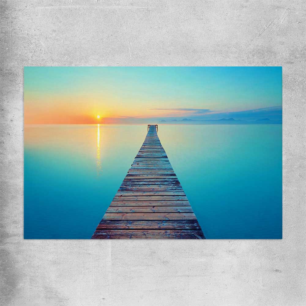 Beach and coastal wall art print of Endless Ocean Pier on a rolled print