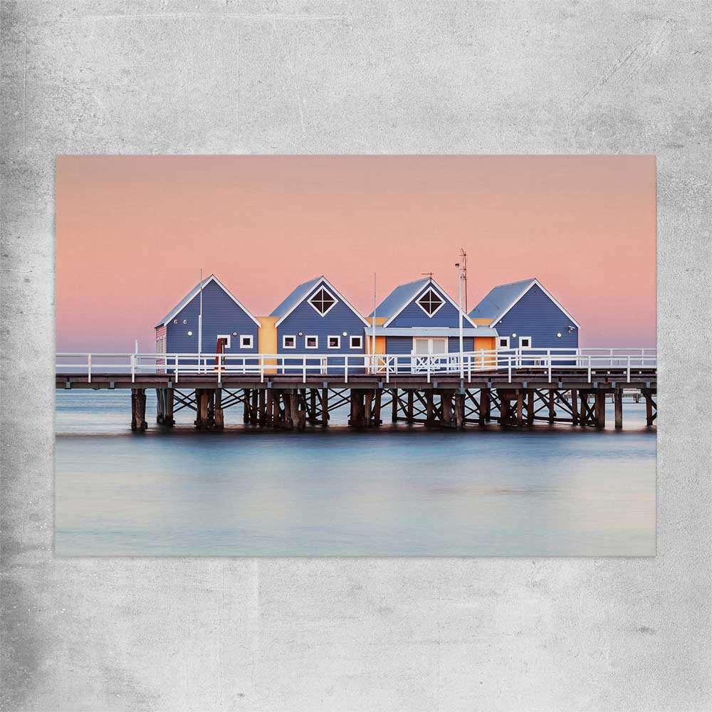 Beach and coastal wall art print of Busselton Jetty on a rolled print