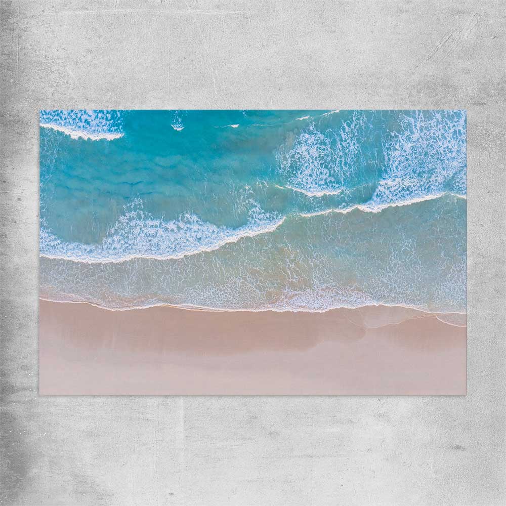 Beach and coastal wall art print of Calm Waves on a rolled print