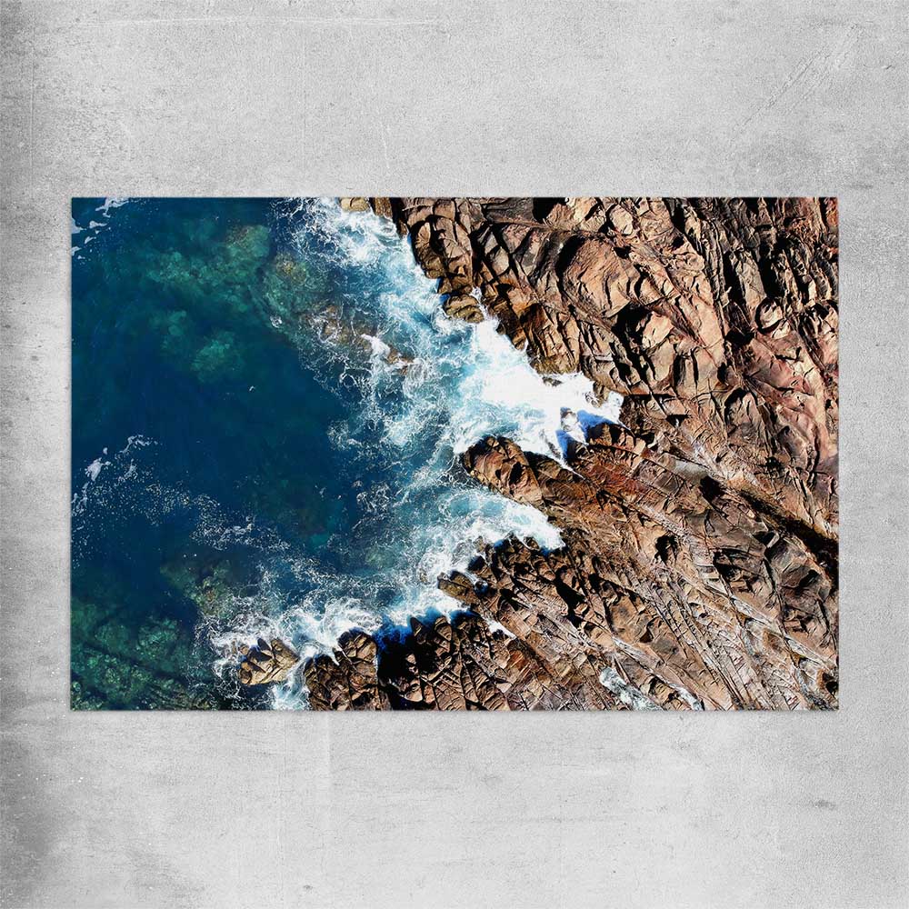 Beach and coastal wall art print of Canal Rocks One on a rolled print