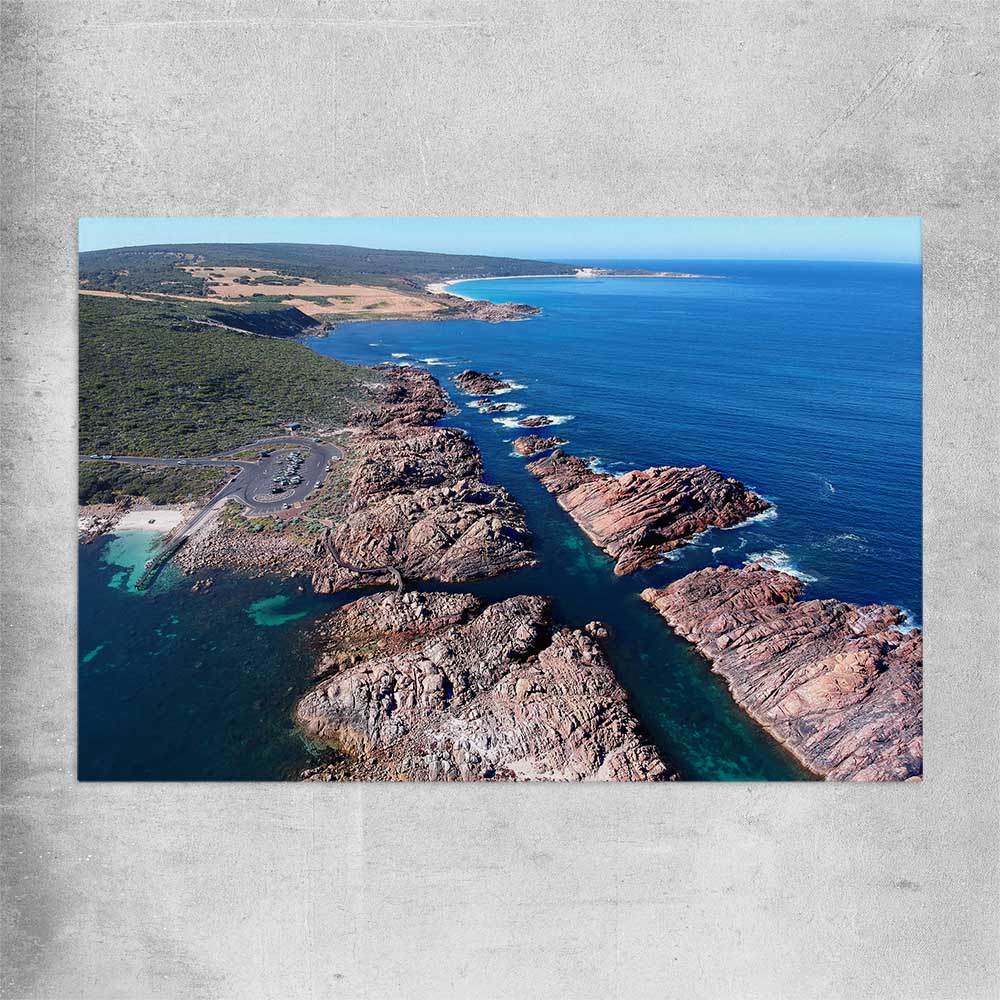 Beach and coastal wall art print of Canal Rocks Two on a rolled print