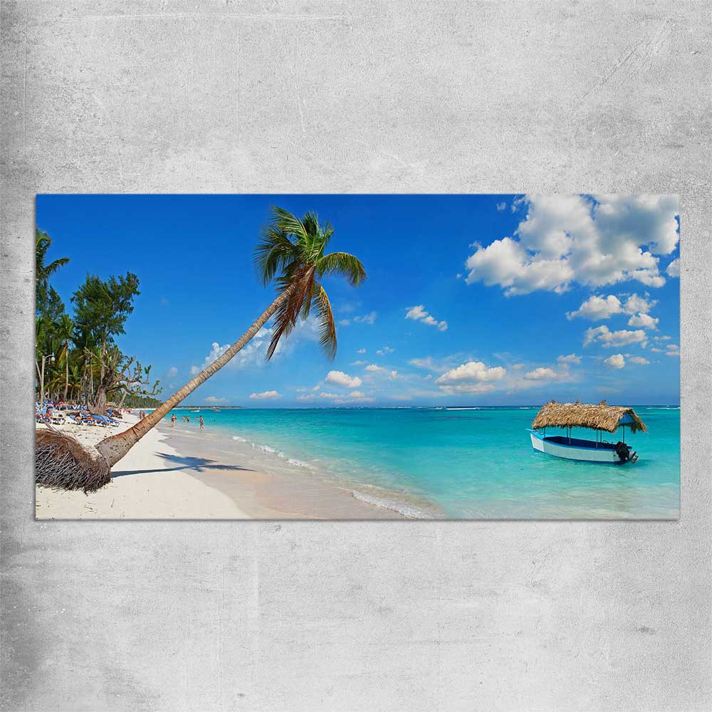 Beach and coastal wall art print of Dominican Republic Beach on a rolled print