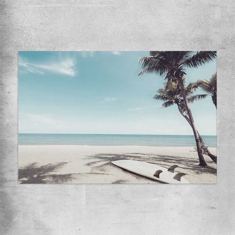 Beach and coastal wall art print of Palm Tropics on a rolled print