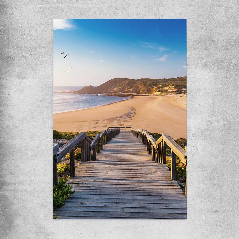 Beach and coastal wall art print of Paradise Walkway on a rolled print