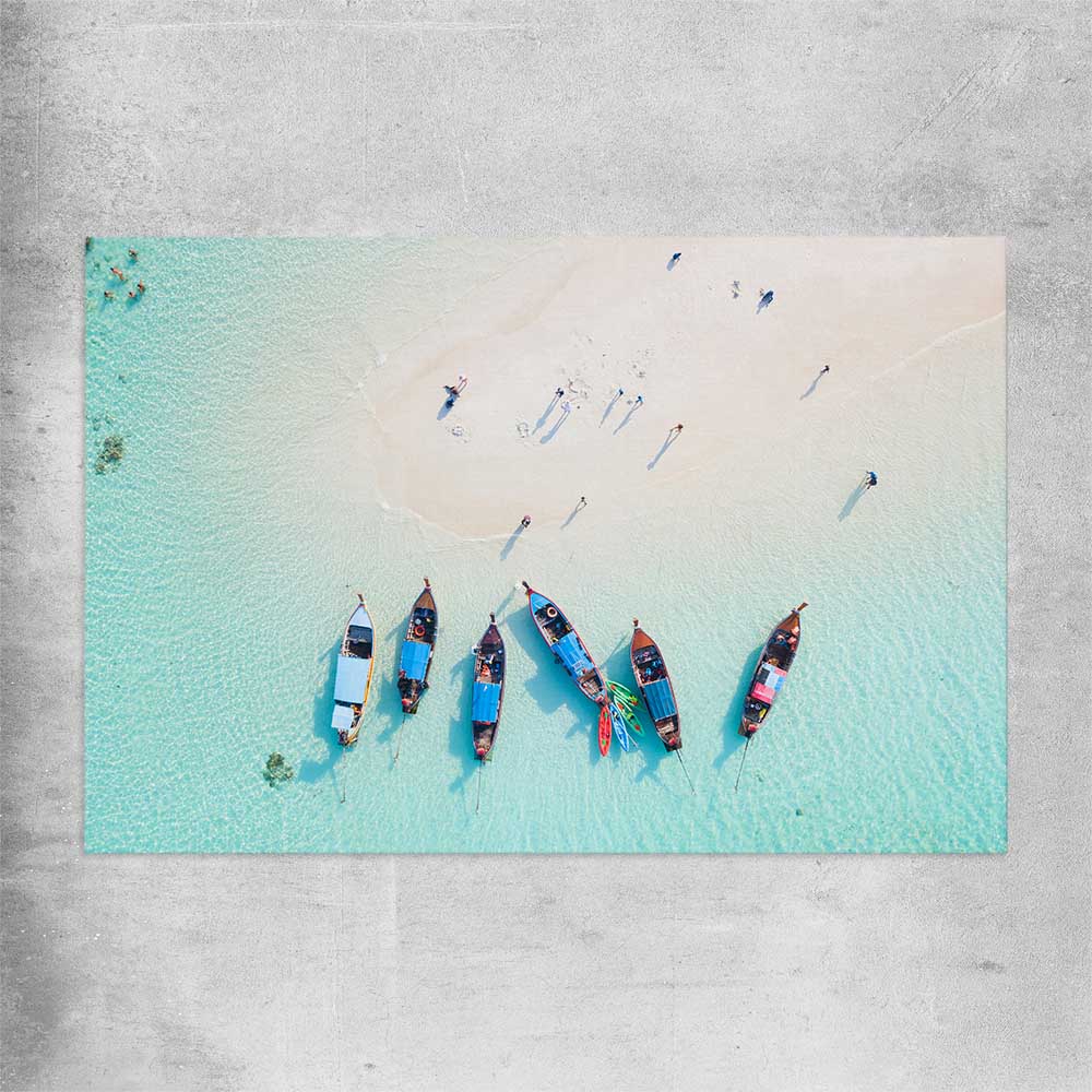 Beach and coastal wall art print of Phuket Aerial on a rolled print