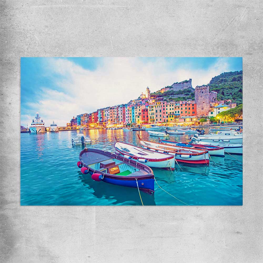 Beach and coastal wall art print of Porto Venere on a rolled print