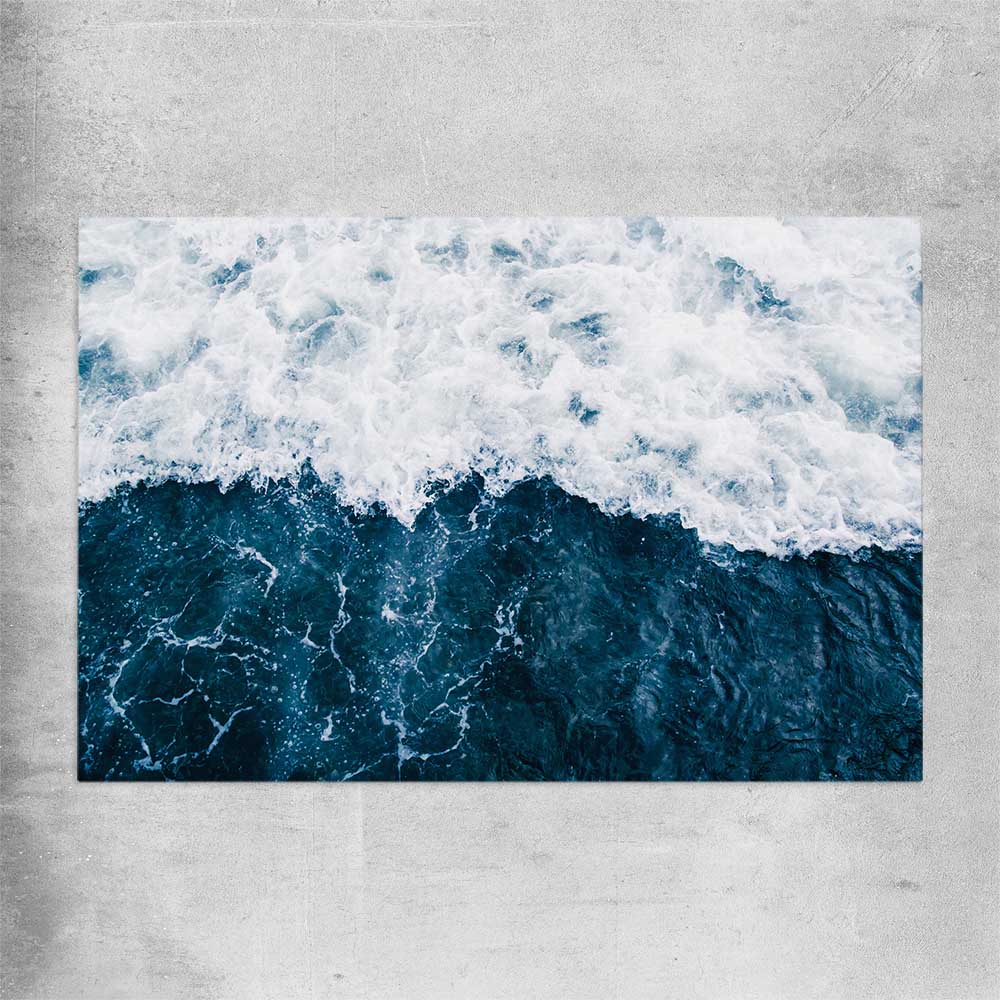 Beach and coastal wall art print of Refreshing Waves on a rolled print