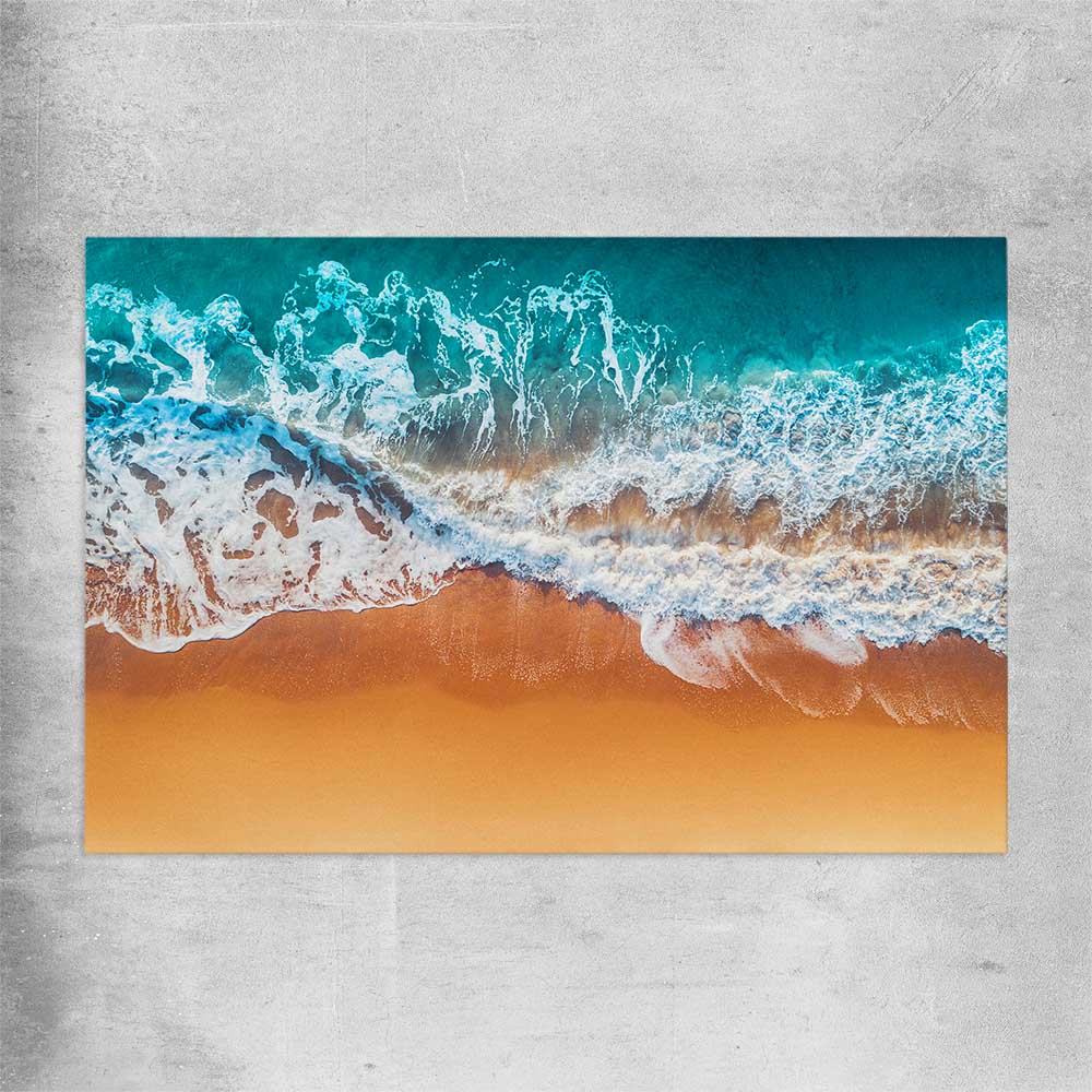 Beach and coastal wall art print of Sandy Waves on a rolled print