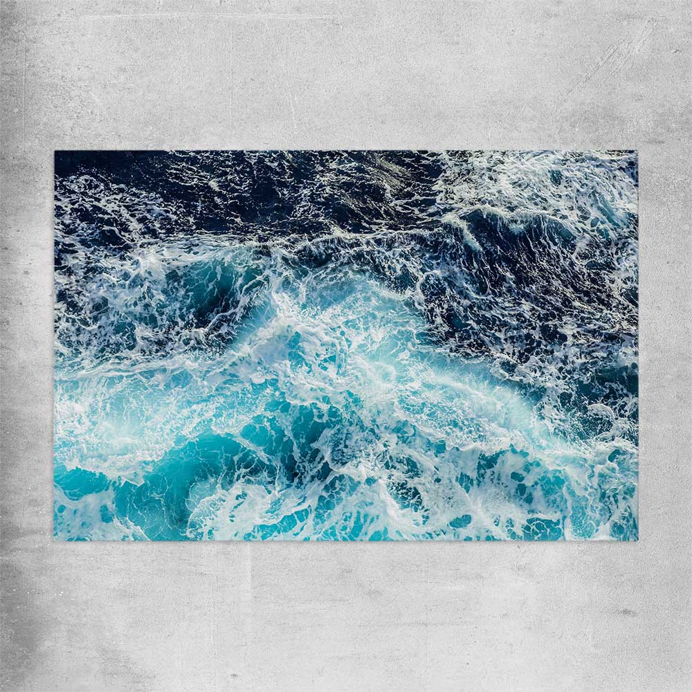 Beach and coastal wall art print of Sea Waves on a rolled print