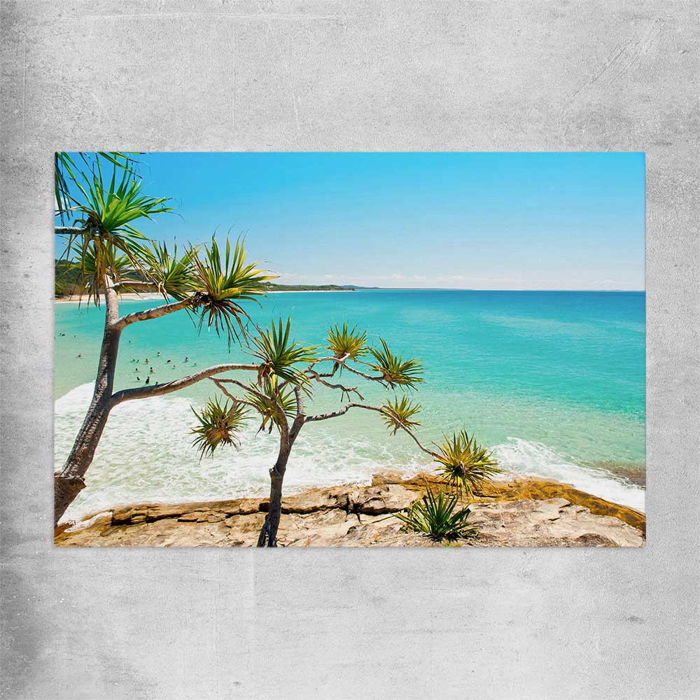 Beach and coastal wall art print of Stradbroke Island Beach on a rolled print