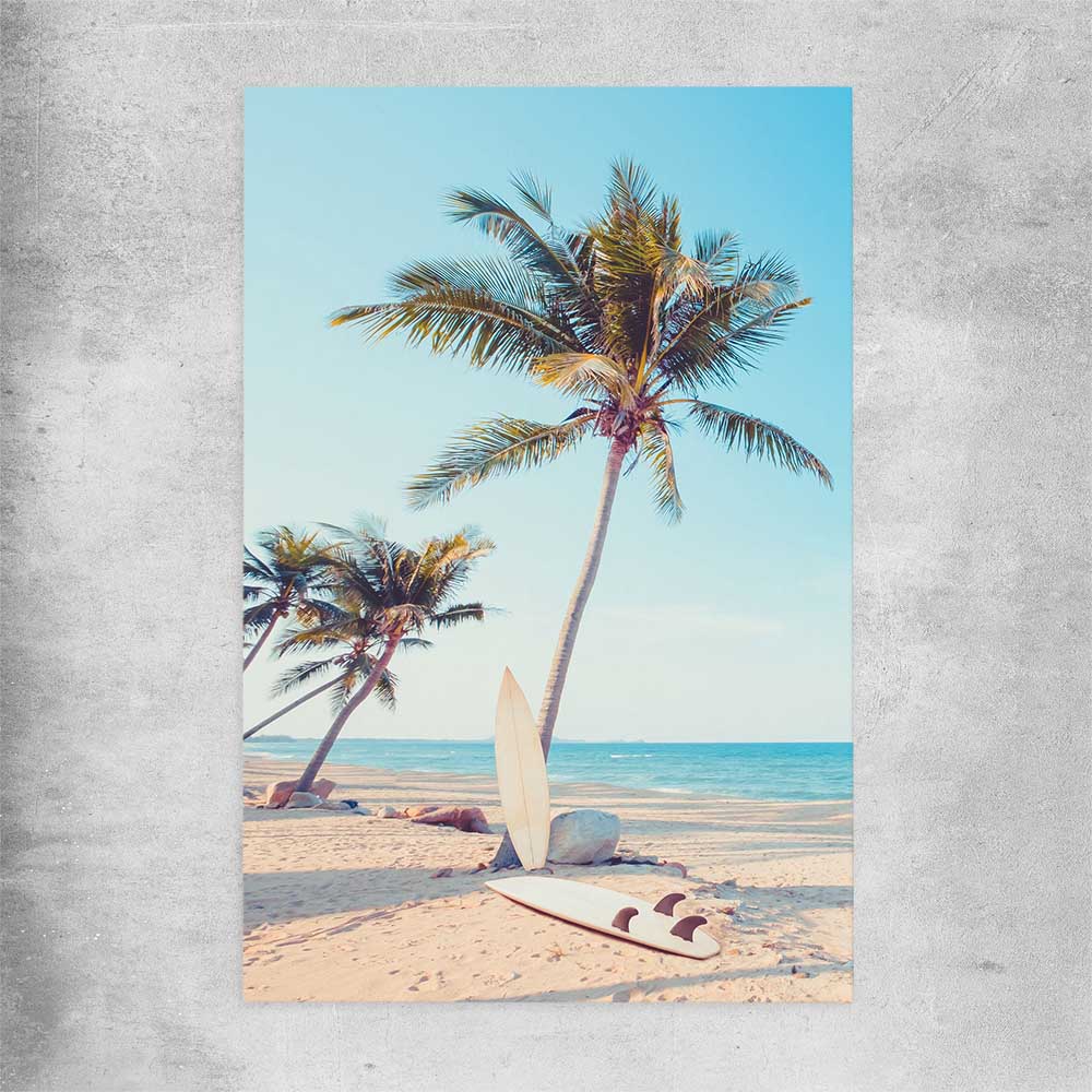 Beach and coastal wall art print of Surfing Break on a rolled print